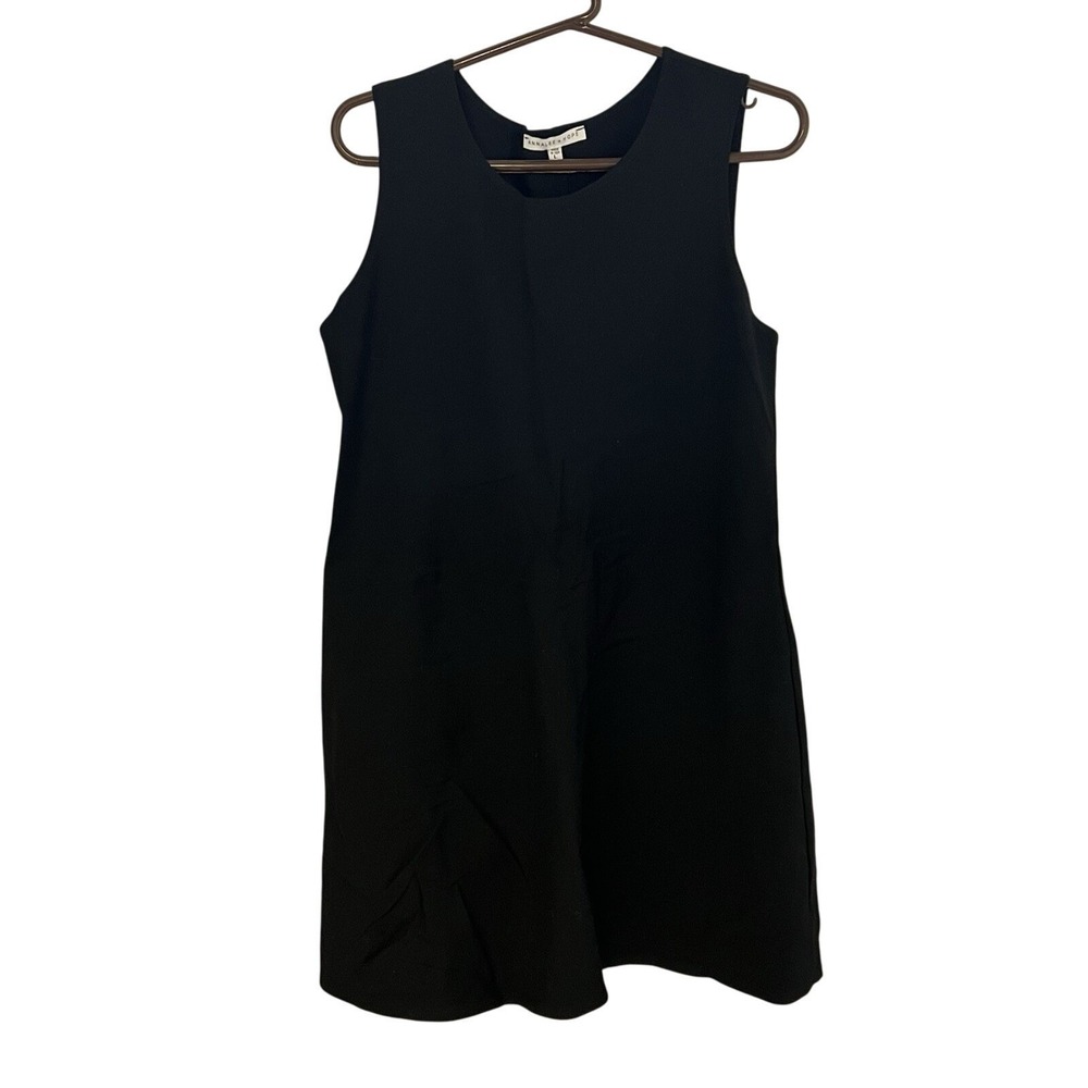 ANNALEE + HOPE Black Sleeveless Sheath Dress Size L Made in USA